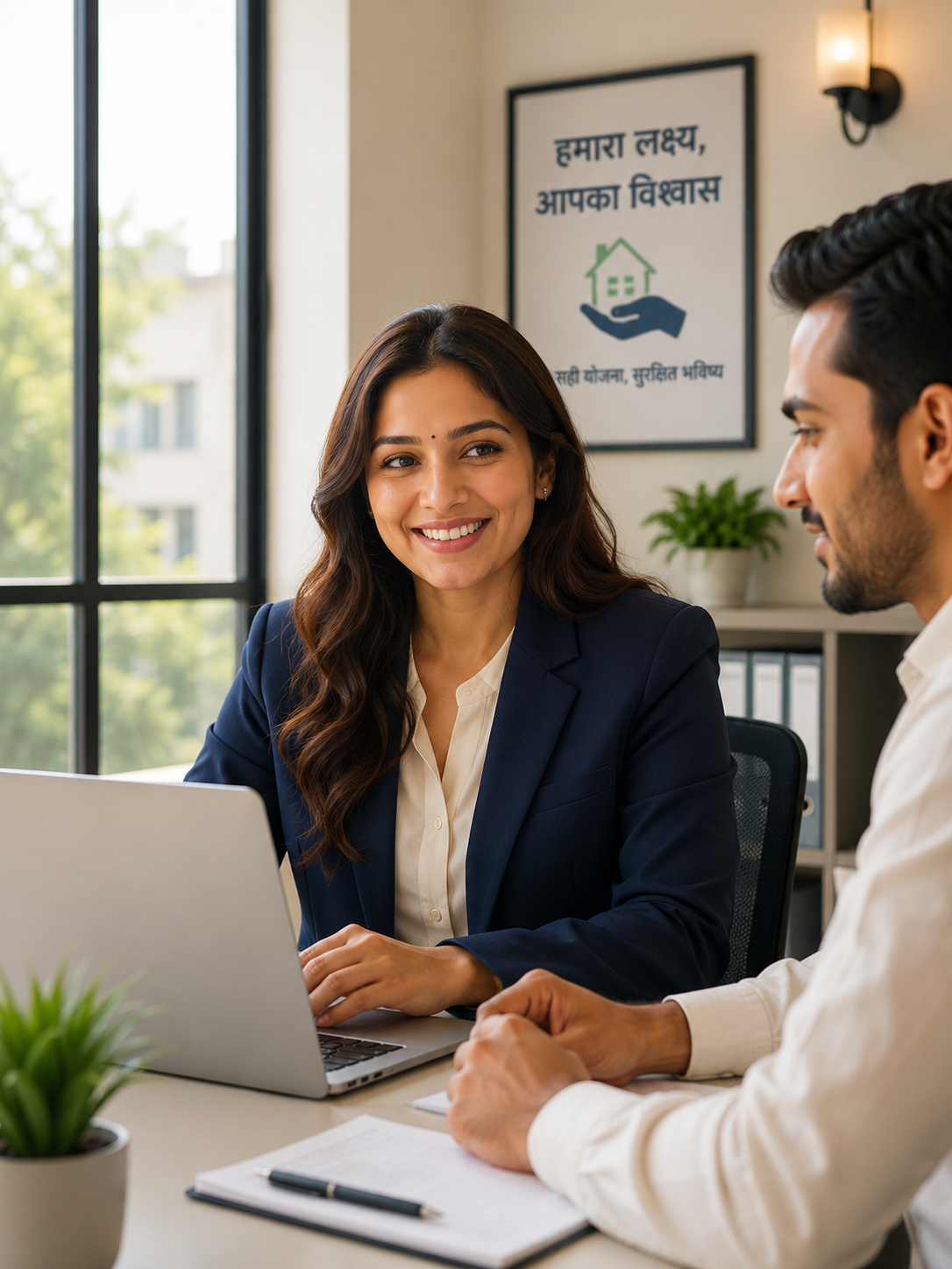 Loan consultation with a customer